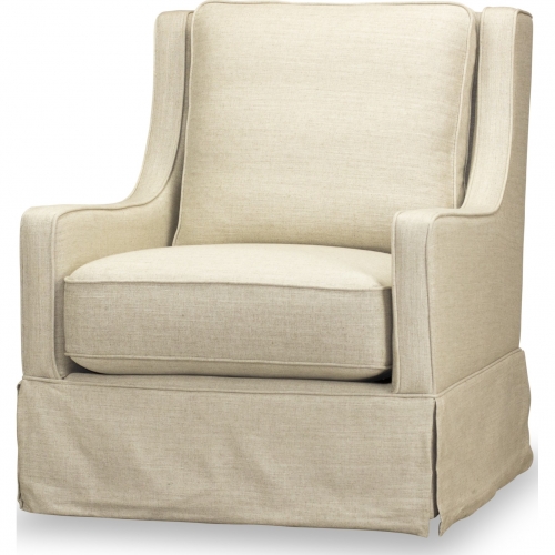 Kelly Swivel Chair in Winfield Natural Fabric